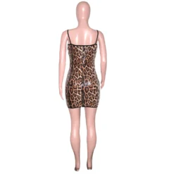 Women's Cutout Sexy Slim Fit Leopard Sequin Strapless Dress Nightclub -Deals Toggenix Store 60dc698058c52315