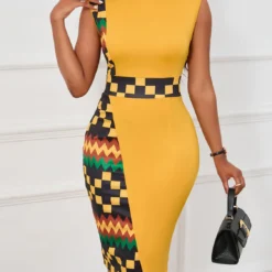 Women Printed Elegant Irregular Sleeveless Zipper Dress -Deals Toggenix Store 610472d59b074702