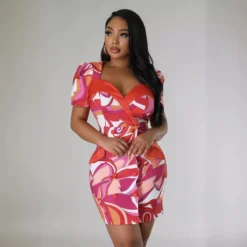 Summer Women's Chic Elegant Fashion Print Bodycon Dress 16 Summer Women's Chic Elegant Fashion Print Bodycon Dress -Deals Toggenix Store 61ca7f29a17a1e6f