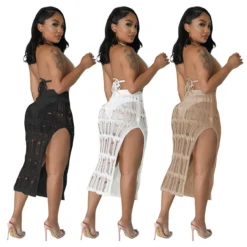 Women's Spring Summer Beach Knitting Vest Slit Skirt Slit Sexy Two Piece Set 19 Women's Spring Summer Beach Knitting Vest Slit Skirt Slit Sexy Two Piece Set -Deals Toggenix Store 623cd158b0210897