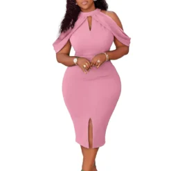 Women'S Sexy Fashion Open Shoulder Bodycon Slit Plus Size Dress 18 Women'S Sexy Fashion Open Shoulder Bodycon Slit Plus Size Dress -Deals Toggenix Store 63b1592575b008b4