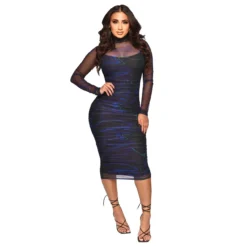 Women's See-Through Mesh Sling Print Sexy Two Piece Dress -Deals Toggenix Store 63db2cd4fe2667f5