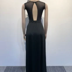 Sexy Beaded See-Through Low Back Mesh Bodysuit Slit Skirt Two-Piece Set -Deals Toggenix Store 677b571990596478