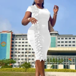 Women's Fashion Chic Elegant Ruffle Professional Ol African Bodycon Dress -Deals Toggenix Store 6a0e48c715a98d47