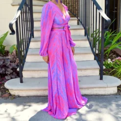 Women Fashion Print Long Sleeve Top + Loose Skirt Two Piece Set -Deals Toggenix Store 6c05a71e660b3a1e