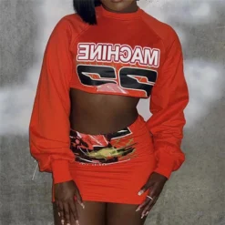 Women Summer Sexy Letter Print Crop Top And Bodycon Skirt Two-Piece Set 32 Women Summer Sexy Letter Print Crop Top And Bodycon Skirt Two-Piece Set -Deals Toggenix Store 6c7c0a47cbe3f9df