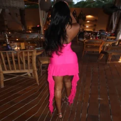 Sexy Sling With Irregular Ruffles Bodycon Dress -Deals Toggenix Store 6ce808bdfa97d49c