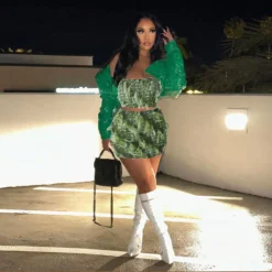 Summer Sexy Strapless Low Back High Waist Slim Two Piece Skirt Set -Deals Toggenix Store 6d982f3894610a57