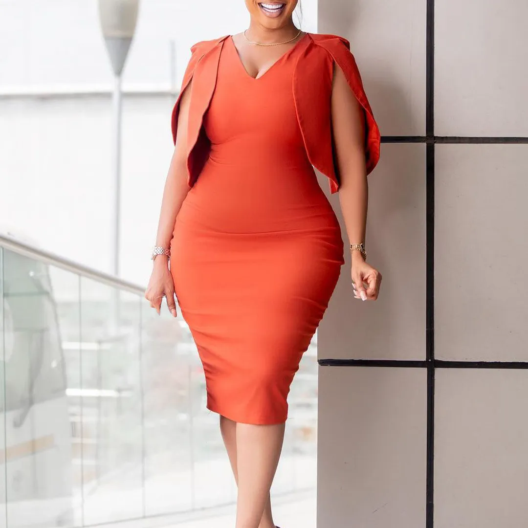 Summer Fashion Chic Elegant Office Bodycon Office Plus Size African Dress 17 Summer Fashion Chic Elegant Office Bodycon Office Plus Size African Dress - Image 17