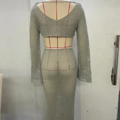 Sexy Women's Long-Sleeved Knitting Shirt High-Waisted Long Skirt Two Piece Set -Deals Toggenix Store 6e57cb6e5579fc8e