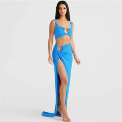 Spring Women's Sexy Crop Tank Top High Waist Slit Long Skirt Two Piece Set -Deals Toggenix Store 6ebed7f5567ece9b