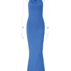 Women's Halter Neck Sexy Low Back Sleeveless Long Dress -Deals Toggenix Store 6ec9f3e810e5d0c8