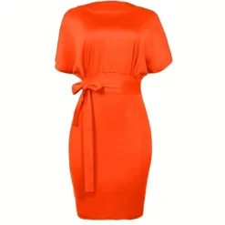 Women Elegant Short Sleeve Dress