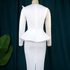 Elegant Patchwork Beaded High Waist Slim Fit Party Dress -Deals Toggenix Store 6f8602f2bc90524e