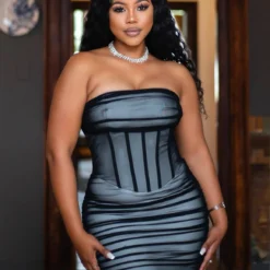 Women Sexy Off-the-shoulder Strapless Bodycon Pleated Dress 13 Women Sexy Off-the-shoulder Strapless Bodycon Pleated Dress -Deals Toggenix Store 7098a46c25440651