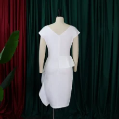 Women Summer Solid Pleated Ruffle Slit Bodycon Dress -Deals Toggenix Store 71605f96e65b2b42