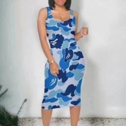 Sexy Women's Strap U-Neck Print Dress -Deals Toggenix Store 71892050e92c5e2f