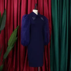 Women'S Spring Autumn Long Sleeve Plus Size Beaded Mesh Patchwork Career Bodycon Pencil Dress -Deals Toggenix Store 748c2fcb1af0ca9d