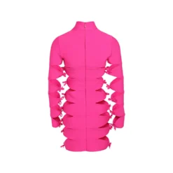 High-End Long Sleeve Cutout Multi-layer Pleated Fashion Sexy Tight Fitting Bodycon Bandage Dress -Deals Toggenix Store 74a68987f3710c7a