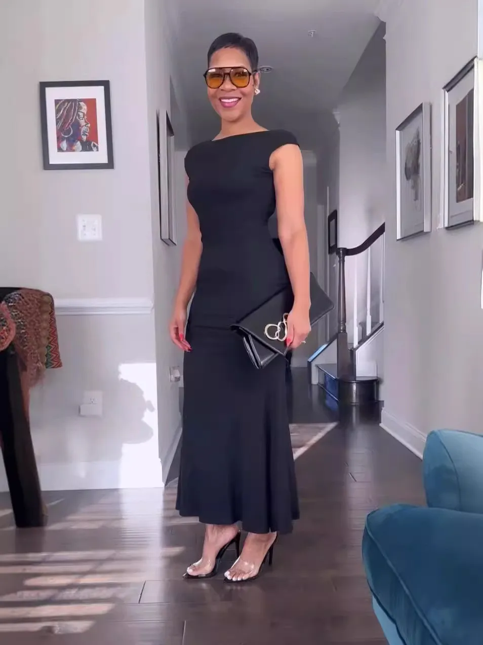 Women's Spring And Autumn Fashion Sexy Hollow Low Back Slim Bodycon Dress 17 Women's Spring And Autumn Fashion Sexy Hollow Low Back Slim Bodycon Dress - Image 17