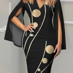 Women Printed Sleeve Dress -Deals Toggenix Store 77b25516cf8022eb