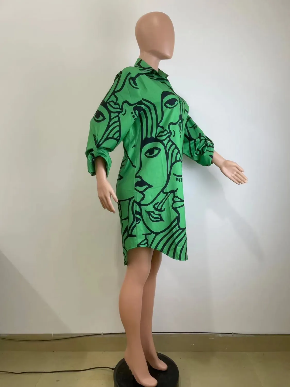 Women's Spring Loose Face Print Style Shirt 7 Women's Spring Loose Face Print Style Shirt - Image 7