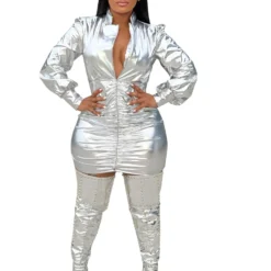 Fashionable And Sexy Deep V Neck Ruched Dress For Women -Deals Toggenix Store 7a98a59c61916344