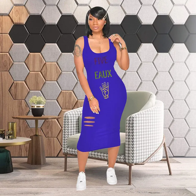 Women's Casual Letter Printed Dress 4 Women's Casual Letter Printed Dress - Image 4