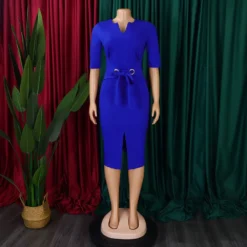 Women African V-Neck Solid Bodycon Dress 39 Women African V-Neck Solid Bodycon Dress -Deals Toggenix Store 7f43d20116ce5281