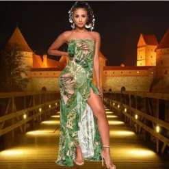 Women Sexy Ruffle Print Beach Dress -Deals Toggenix Store 8046dc6dca6aa838