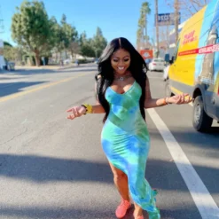 Women Tie Dye Printed Tank Top Strap Dress 12 Women Tie Dye Printed Tank Top Strap Dress -Deals Toggenix Store 805d8bf3c8d266b1