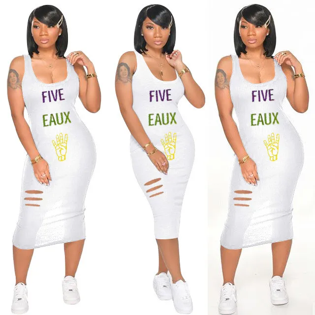 Women's Casual Letter Printed Dress 8 Women's Casual Letter Printed Dress - Image 8