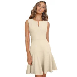 Summer Women's Elegant Sleeveless Career Mid Waist Dress 18 Summer Women's Elegant Sleeveless Career Mid Waist Dress -Deals Toggenix Store 8418bc0738ee039f