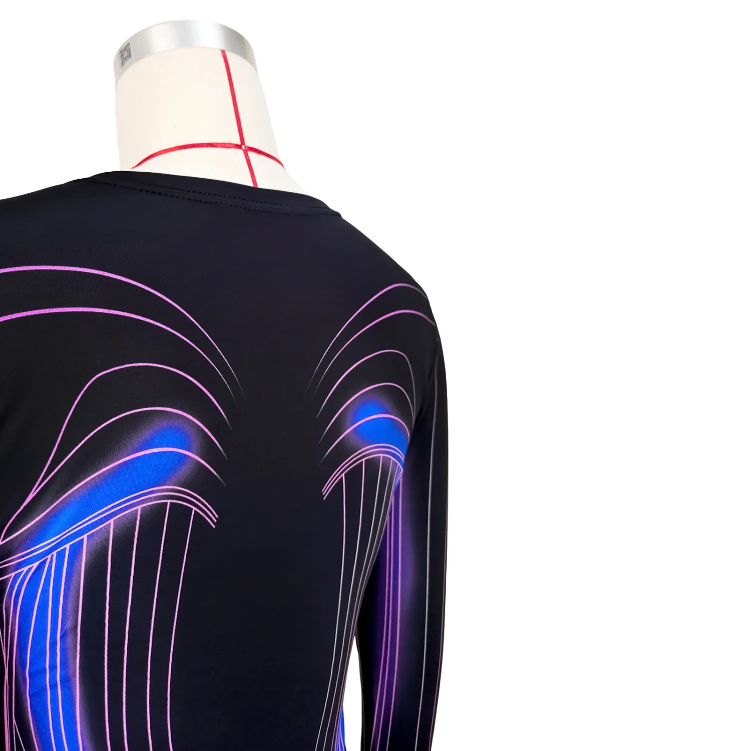 Women's Fashion Printed Round Neck Long Sleeve Slim Dress 13 Women's Fashion Printed Round Neck Long Sleeve Slim Dress - Image 13