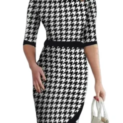Plus Size Women Round Neck Print Dress