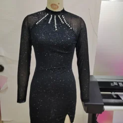 Sexy Fashion Pearl Glitter Tight Fitting Mesh Dress -Deals Toggenix Store 849d0db7e35f1960