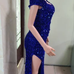 Women Sequin Side Slit Sexy Dress -Deals Toggenix Store 84cfebe7a23c70aa