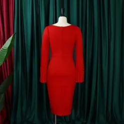 Plus Size Women Beaded Cape Knot Solid Dress 30 Plus Size Women Beaded Cape Knot Solid Dress -Deals Toggenix Store 84ef9193076536ed