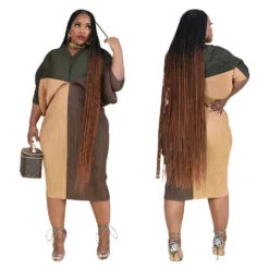 Women'S Fall V-Neck Bat Sleeves Print Dress -Deals Toggenix Store 85ccea2688b2f51c