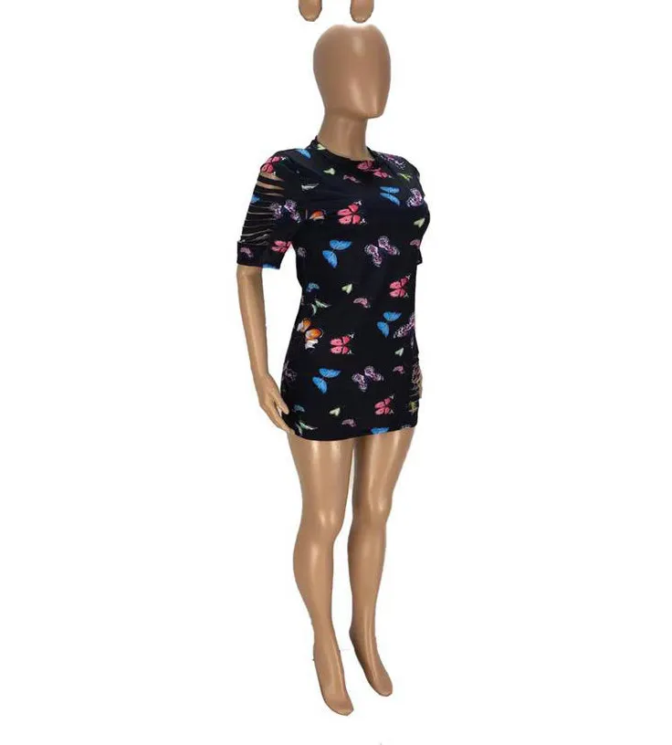 Women Fashion Butterfly Print Chic Dress 6 Women Fashion Butterfly Print Chic Dress - Image 6