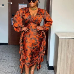 Sexy Printed Ruffled Balloon Sleeve Slim Long Sleeve Bodycon Dress 22 Sexy Printed Ruffled Balloon Sleeve Slim Long Sleeve Bodycon Dress -Deals Toggenix Store 8ac0031fdd8fad4c