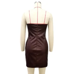 Women Strapless Sexy Bodycon Pu-Leather Dress -Deals Toggenix Store 8afc745a1c1468d2