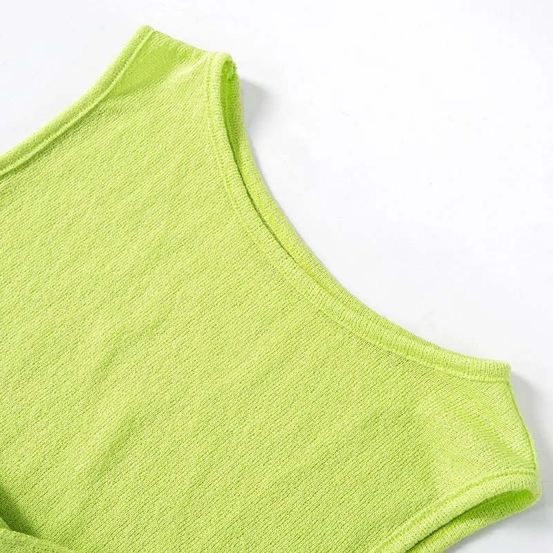 Women Summer Casual Solid Knot Sleeveless Tank Top And Bodycon Skirt Two-piece Set 7 Women Summer Casual Solid Knot Sleeveless Tank Top And Bodycon Skirt Two-piece Set - Image 7