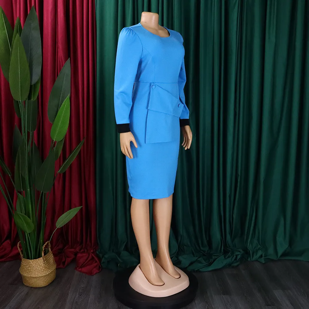 Ladies Fashion Chic Bodycon Pencil Office African Dress 2 Ladies Fashion Chic Bodycon Pencil Office African Dress - Image 2