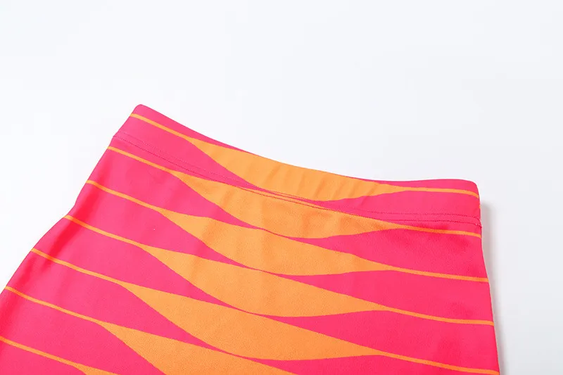 Summer Women's Halter Neck Slim Vest High Waist Printed Skirt Two Piece Set 8 Summer Women's Halter Neck Slim Vest High Waist Printed Skirt Two Piece Set - Image 8