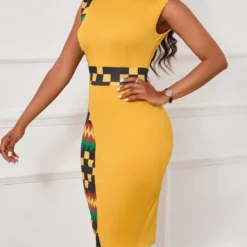 Women Printed Elegant Irregular Sleeveless Zipper Dress -Deals Toggenix Store 908cc28ac189554d