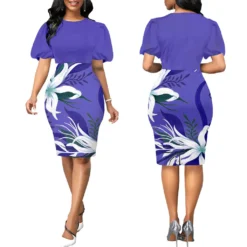 Women Sexy Printed Ball Sleeve Round Neck Dress -Deals Toggenix Store 90a59664c17e85dd