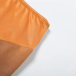 Summer Women's Fashionable Pu Vest High Waist Contrast Color Bodycon Skirt Two Piece Set -Deals Toggenix Store 90a8351da92d148f