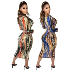 Women Sexy Long Sleeve Printed Dress -Deals Toggenix Store 914817913b54e0f1