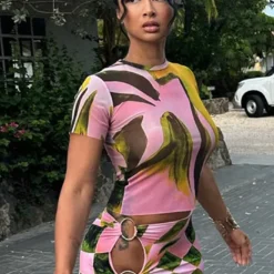 Women Short-sleeved Printed Sexy Top And Mini Skirt Two-piece Set 25 Women Short-sleeved Printed Sexy Top And Mini Skirt Two-piece Set -Deals Toggenix Store 9358ff369d6961c0